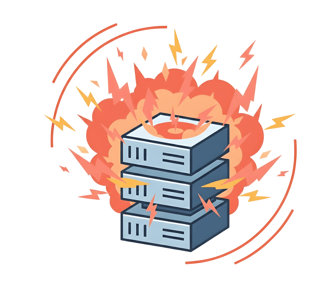 Server illustration for DDoS protection case study